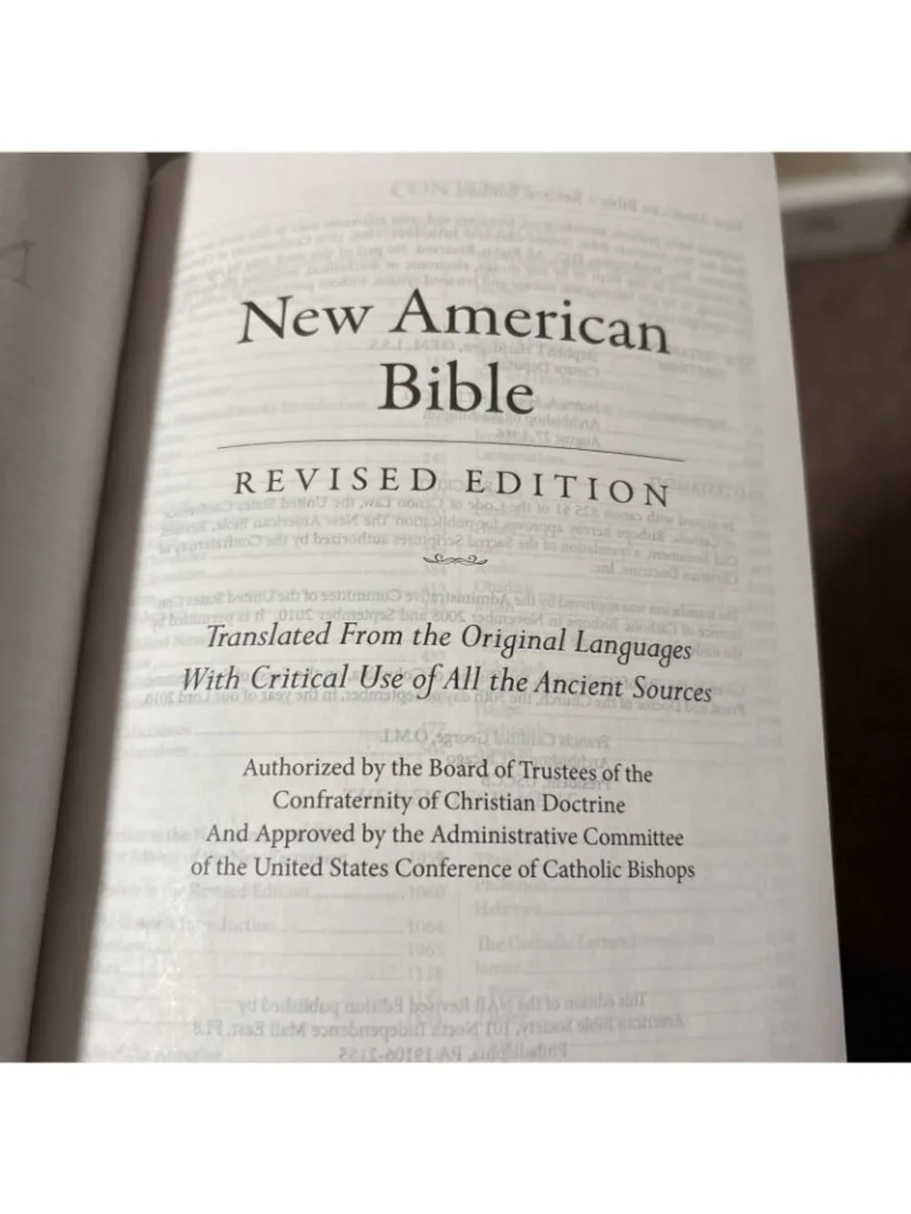 HOLY BIBLE E100 Military Edition New American Version W/ Lectio Divina Paperback